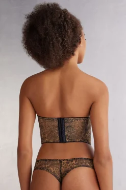 Bandeau-Bustier Giada met Dierenprint Always Glamorous