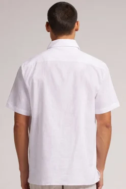 Blouse van Linnen en Katoen met Korte Mouwen