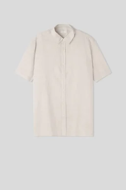 Blouse van Linnen en Katoen met Korte Mouwen