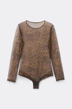 Body met Lange Mouwen van Tule met Dierenprint Always Glamorous