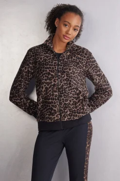 Bomberjack van Gespikkelde Fleece Luxurious Leopard