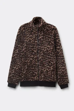 Bomberjack van Gespikkelde Fleece Luxurious Leopard