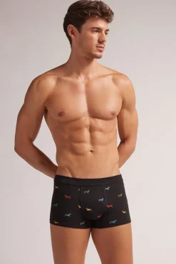 Boxer Superior Katoen Teckelprint