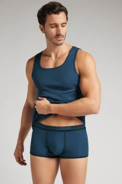 Boxer van Geribbeld Superior Katoen