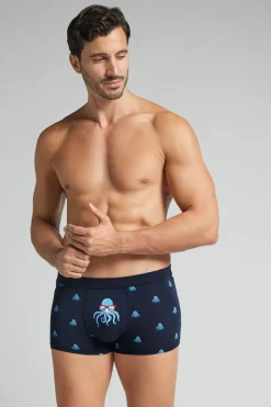 Boxer van Natural Fresh Katoen met Inktvis-print