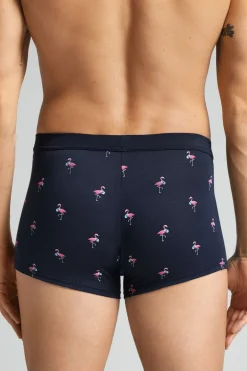 Boxer van Natural Fresh Katoen met Flamingo's Print