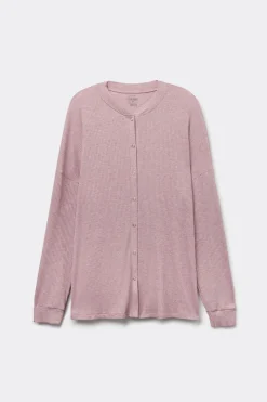Chic Comfort Trui met Lange Mouwen Open aan de Voorkant van Modal