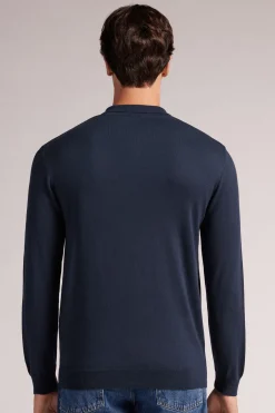 Gebreide Polo met Lange Mouwen