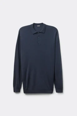 Gebreide Polo met Lange Mouwen