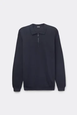 Gebreide Polo met Lange Mouwen en Rits