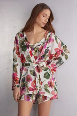 Imaginary Journey Kimono van Viscose Satijn