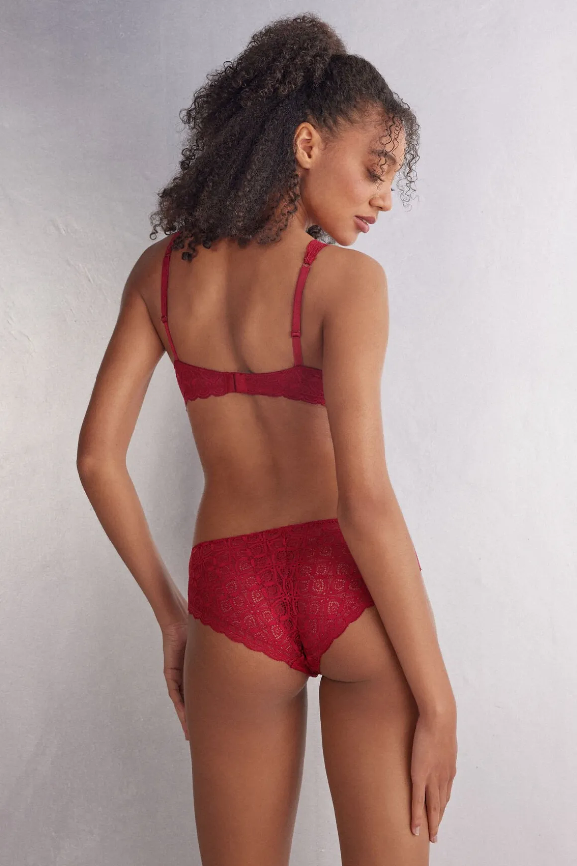Kanten slips met lage taille