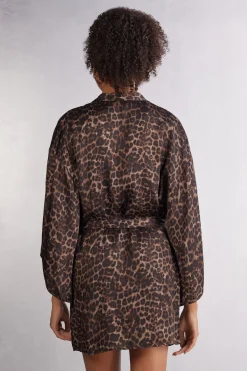 Kimono van Satijnen Viscose Luxurious Leopard