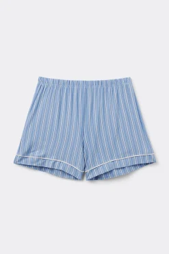 Korte broek in Modal met Oxford-Strepen