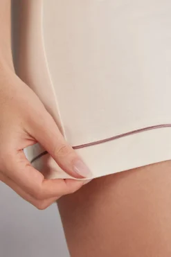 Korte Broek van Modal met Profielen in een Contrasterende Kleur