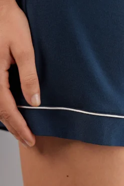 Korte Broek van Modal met Profielen in een Contrasterende Kleur
