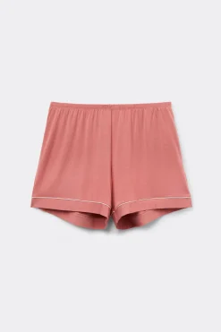 Korte Broek van Modal met Profielen in een Contrasterende Kleur