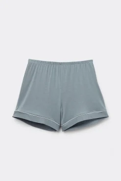 Korte Broek van Modal met Profielen in een Contrasterende Kleur