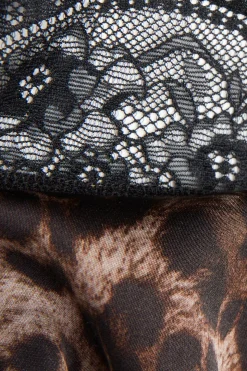 Korte Broek van Satijnen Viscose Luxurious Leopard