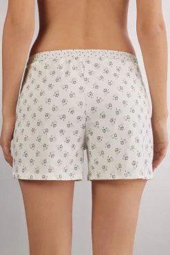Korte Broek van Superior Katoen Dusty Flower