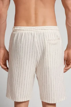 Korte Broek van verticaal gestreepte Sweatstof