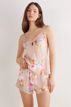 Korte Broek van Viscose Satijn Here Comes The Sun