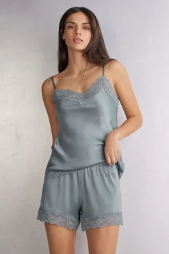 Korte Broek van Zijde met Kant