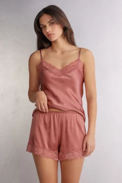 Korte Broek van Zijde met Kant