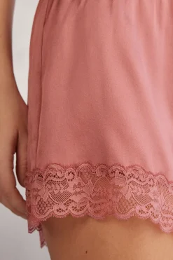 Korte Broek van Zijde met Kant