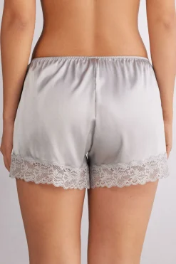Korte Broek van Zijde met Kant