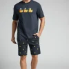 Korte Pyjama van Katoen met Eenden-print