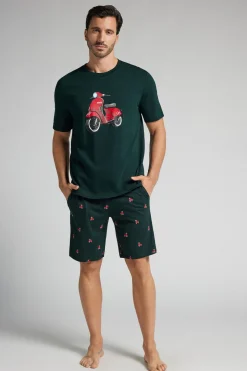 Korte Pyjama van Katoen met Scooter-print