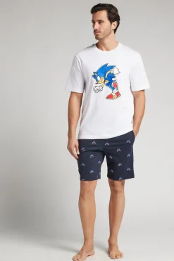 Korte Pyjama van Katoen met Sonic-print