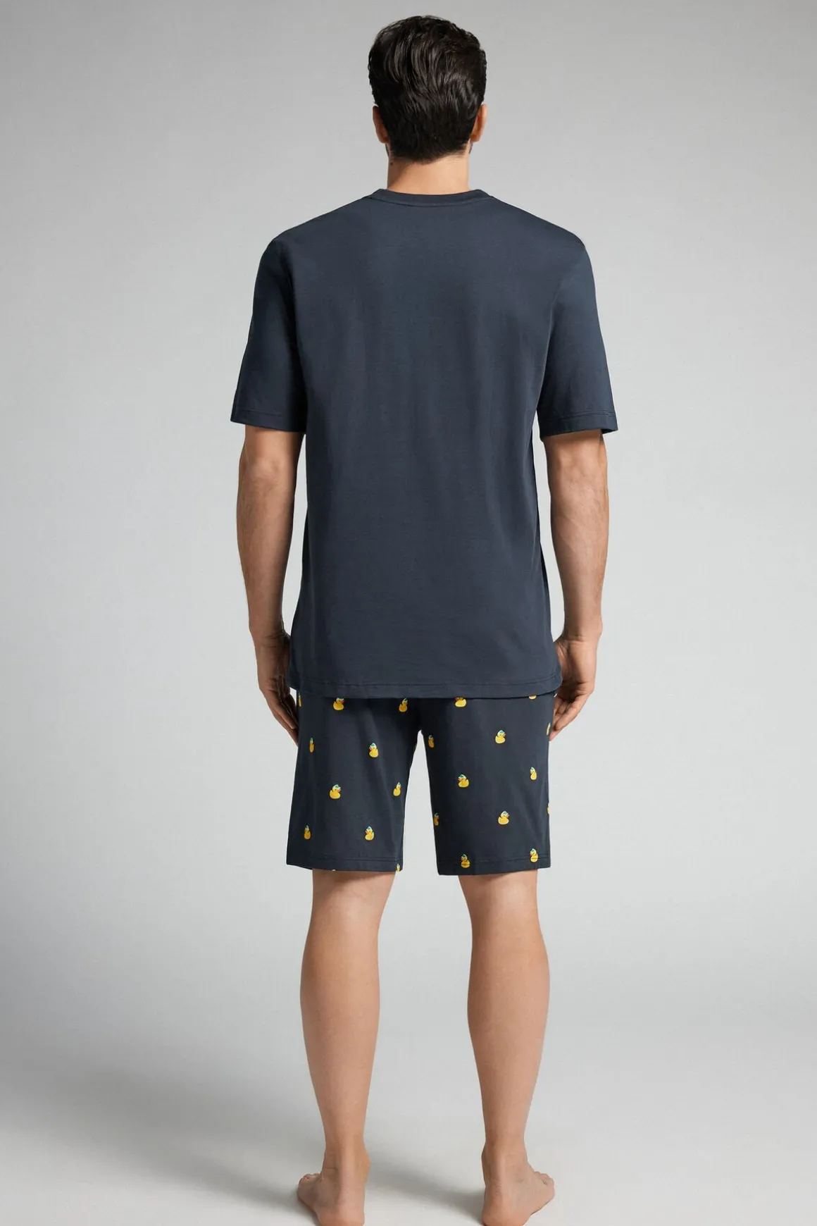 Korte Pyjama van Katoen met Eenden-print