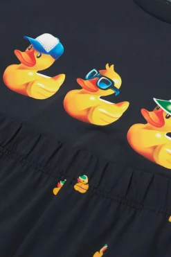 Korte Pyjama van Katoen met Eenden-print