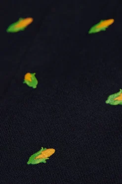 Korte Sokken van Katoen Lisle met Patroon
