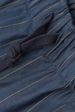 Lange Broek van Fijn Linnen met Krijtstreepprint