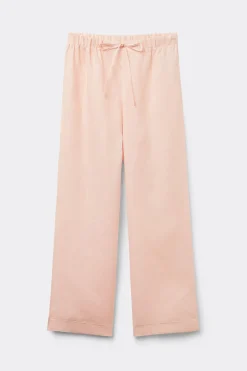 Lange broek van linnen met trekkoord