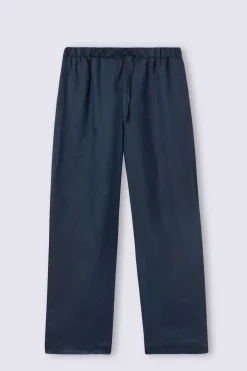 Lange broek van linnen met trekkoord