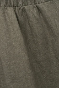Lange broek van linnen met trekkoord