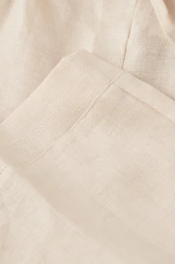 Lange broek van linnen met trekkoord