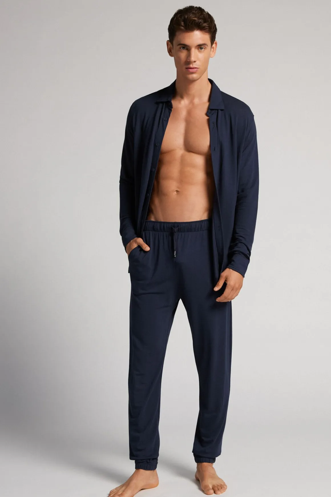 Lange Broek van Modal en Zijden Pique