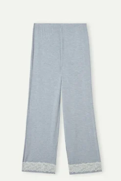 Lange Broek van Modal met Details van Kant