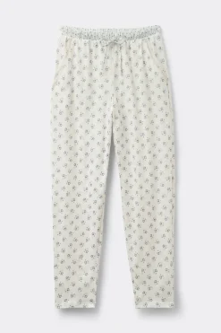 Lange Broek van Superior Katoen Dusty Flower