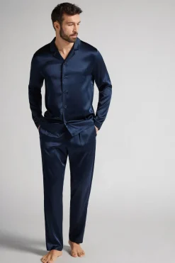 Lange Pyjama van Zijde