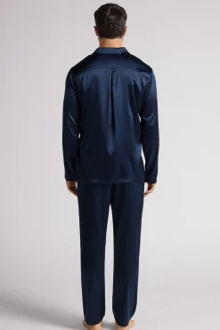Lange Pyjama van Zijde