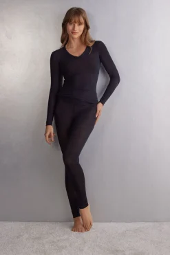 Legging van ultralicht modal en kasjmier