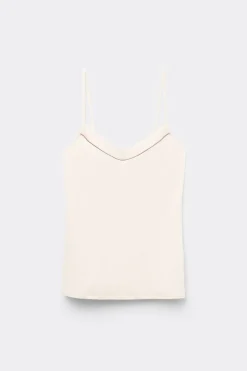 Micromodale top met smalle bandjes