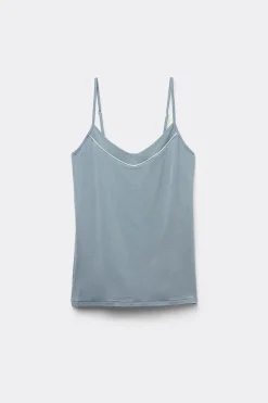 Micromodale top met smalle bandjes
