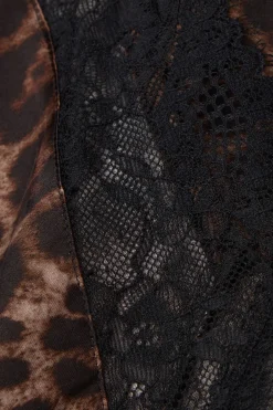 Onderjurk van Satijnen Viscose Luxurious Leopard